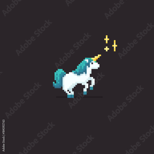 Pixel Art Unicorn © vlasdv