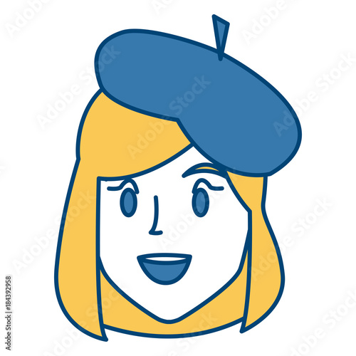 Young woman with beret