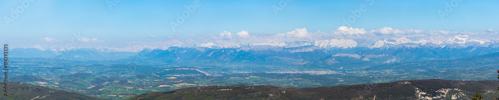 Panoramic view of french Alps