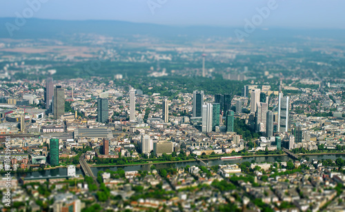 Aerial view of Frankfurt am Main  Germany.