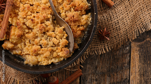 Canvas Print homemade apple crumble
