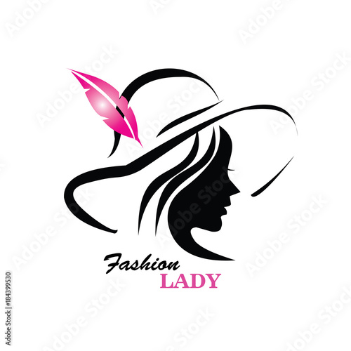 Vector hand drawn portrait of young stylish girl in hat isolated on white background. Fashion style. Good for magazine cover, journal article, print, packaging design, shop and store logo