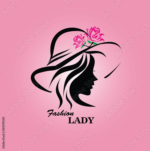 Vector hand drawn portrait of young stylish girl in hat isolated on white background. Fashion style. Good for magazine cover, journal article, print, packaging design, shop and store logo