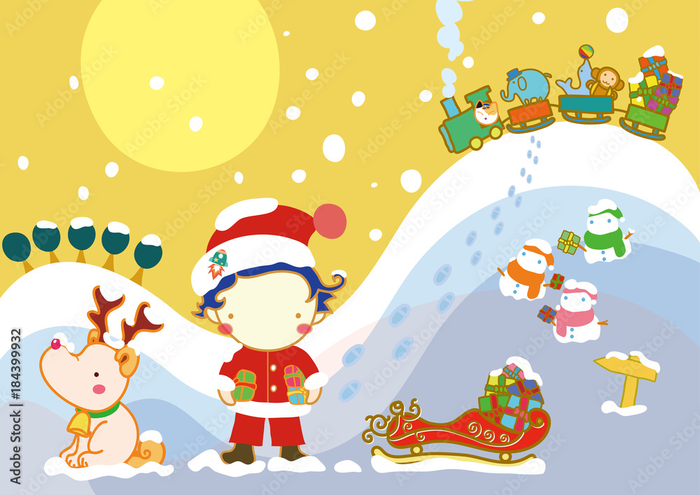 Fototapeta premium ボクとともだちの12ヶ月_12月