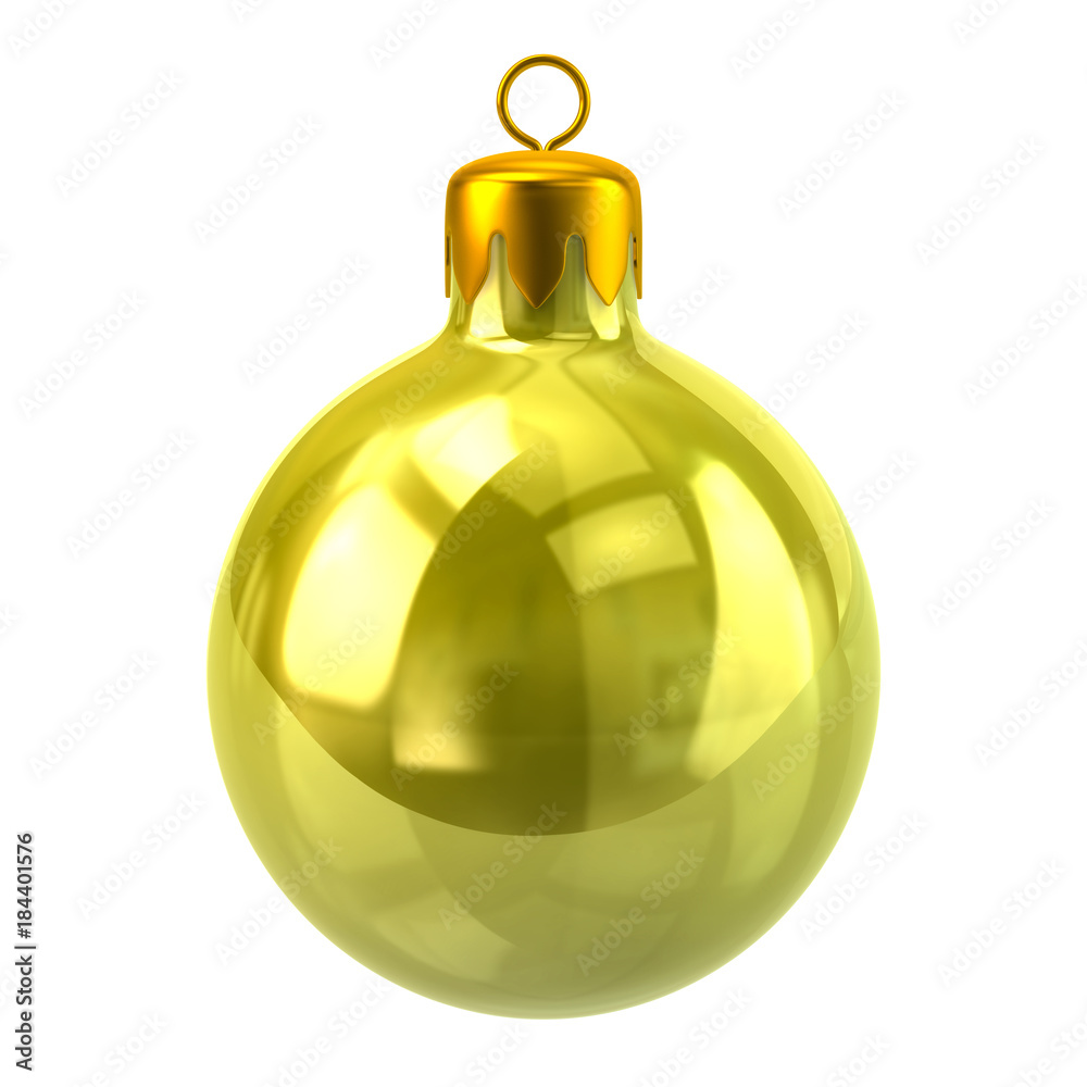 Yellow Christmas ball 3d illustration Yellow Christmas ball 3d illustration
