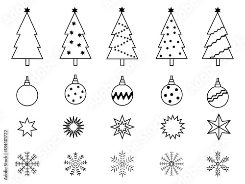 Christmas icon set