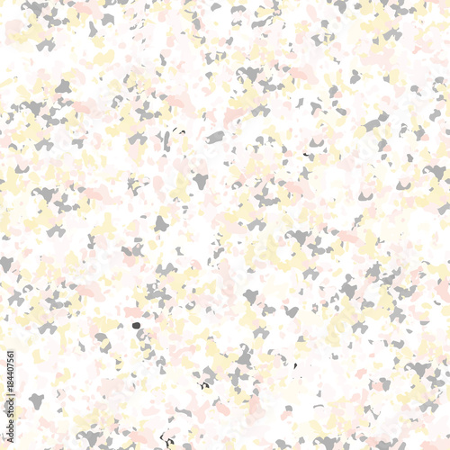 Terrazzo textured surface modern abstract pattern. Vector seamless repeat in soft pastel colors with abstract camouflage shapes.