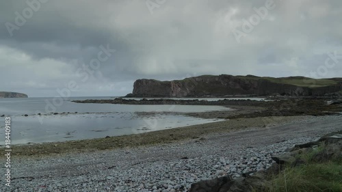 the beautiful highlands landscape at skerray bay looking out to sea photo