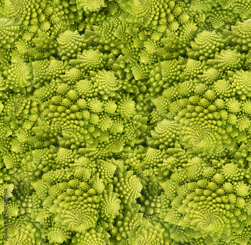 green seamless abstract background from Romanesco broccoli
