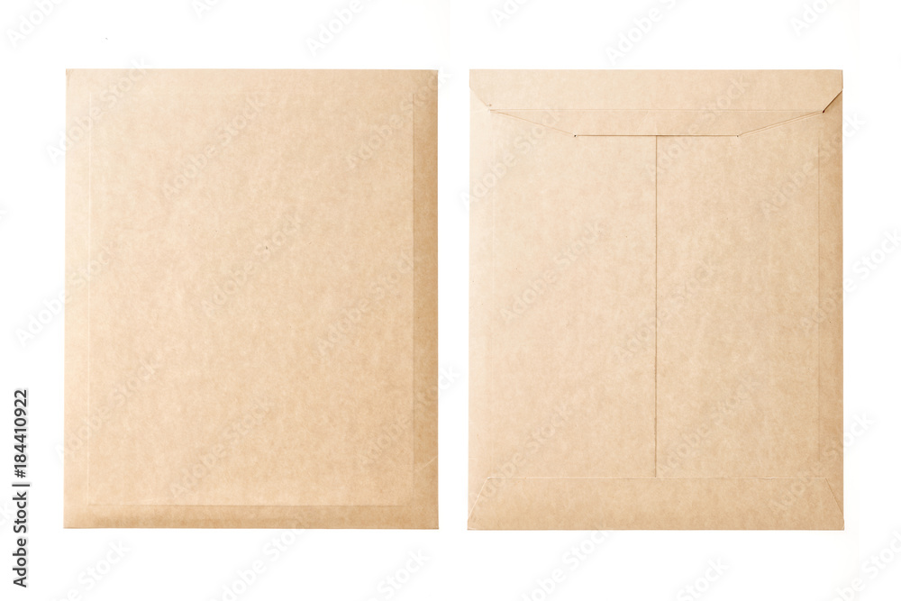 Fototapeta premium hard board envelope isolated on the white background.