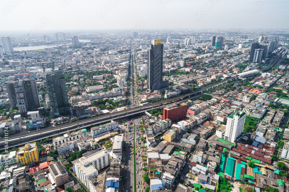 Bangkok metropolis with modern building in the city