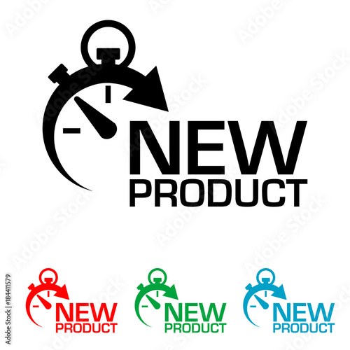 Icono plano cronometro NEW PRODUCT en varios colores