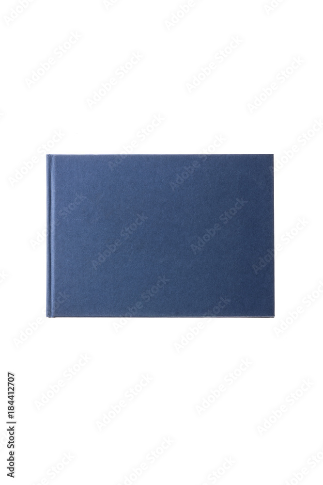 Fototapeta premium blue empty(blank) note cover isolated on the white background.