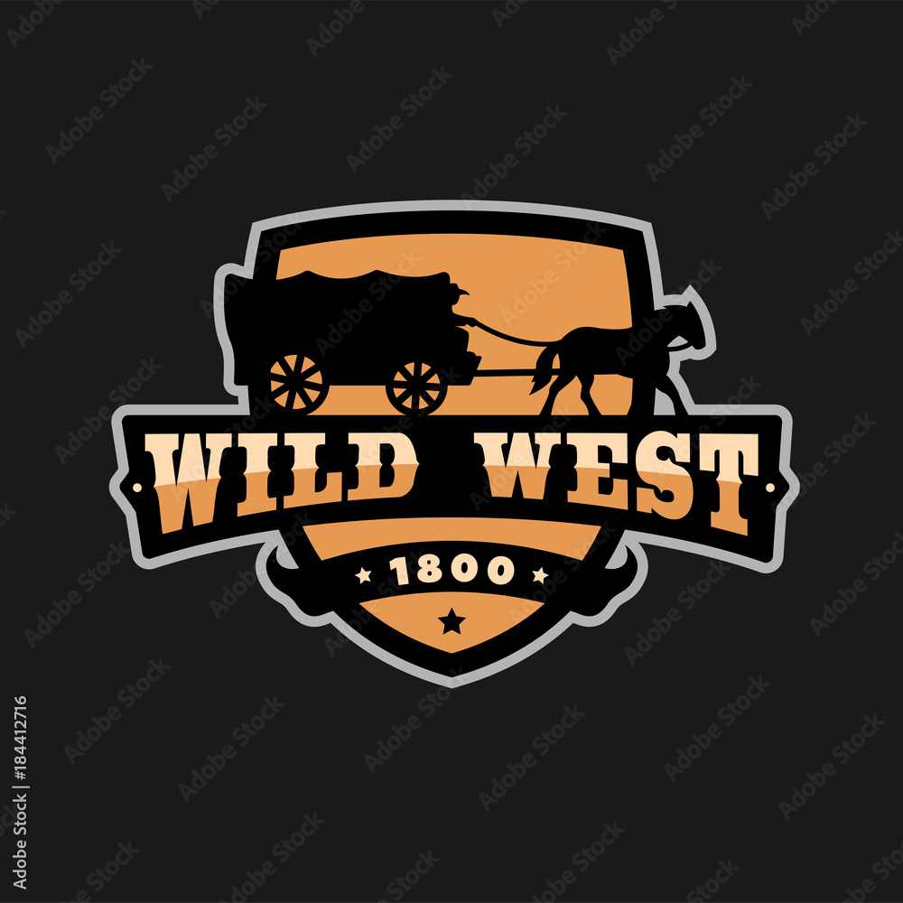 Vetor de Old Wild West. Logo of emblem. do Stock | Adobe Stock