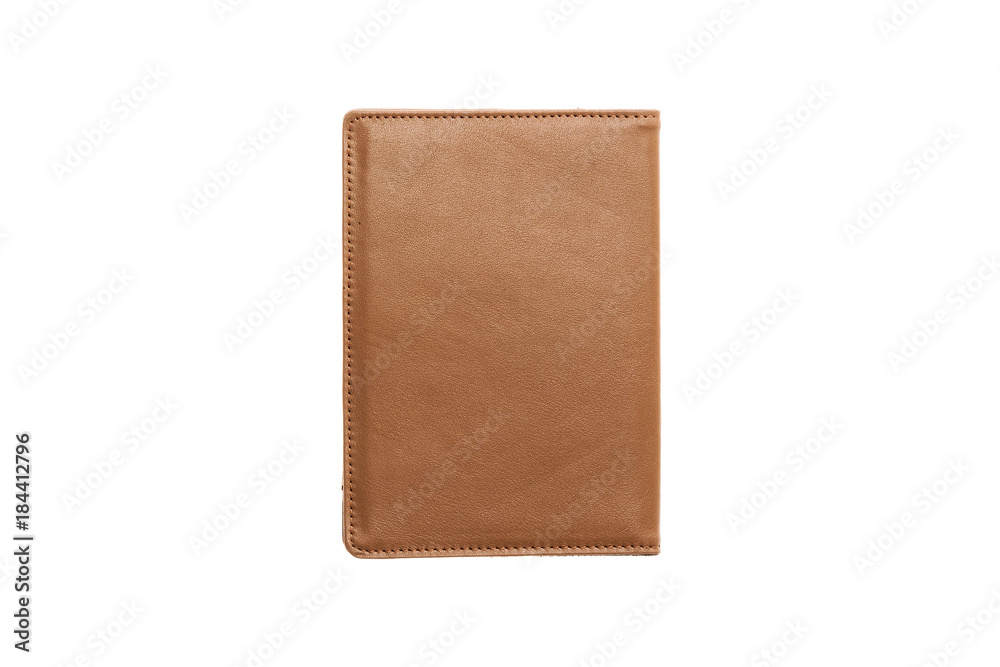 empty(blank) brown leather wallet isolated on the white background. empty(blank) brown leather wallet isolated on the white background.