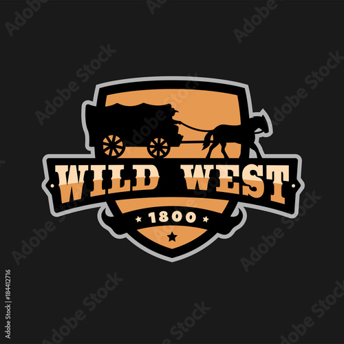 Old Wild West. Logo of emblem.