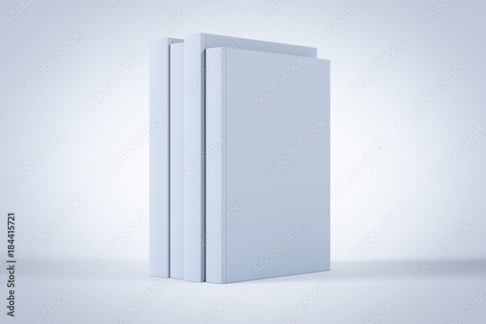 Blank book cover on white background. 3D render Blank book cover on white background. 3D render