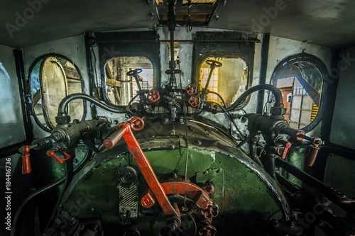 Engine room of a steam locomotive