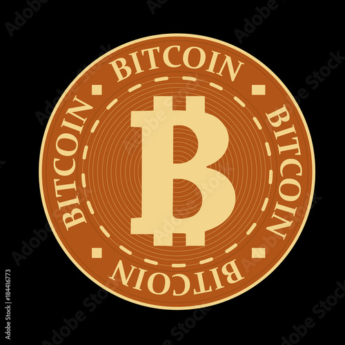 color bitcoin logo vector design