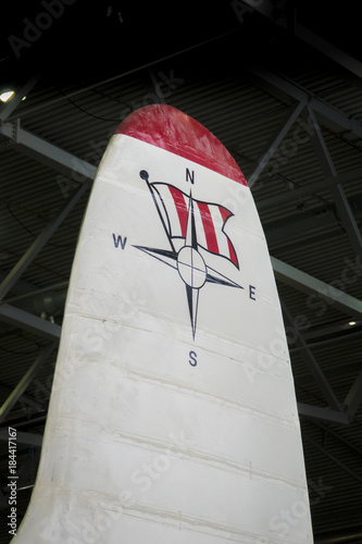 Tableau sur toile Centre tail fin of a Dan Air Avro 685 York aircraft at Imperial War Museum, Duxf
