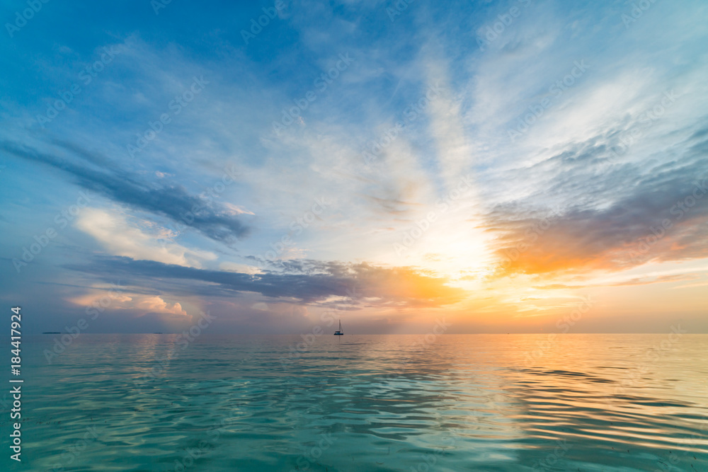 Inspirational sea and sky view. Tropical beach view. Inspirational sea and sky view. Tropical beach view.