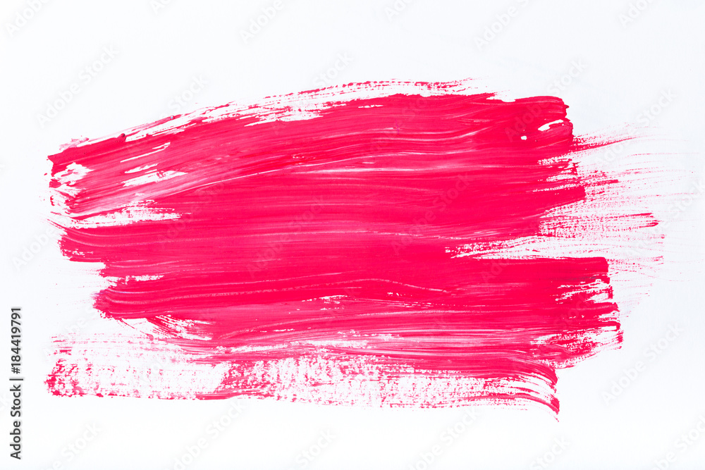 abstract painting with bright pink brush strokes on white abstract painting with bright pink brush strokes on white
