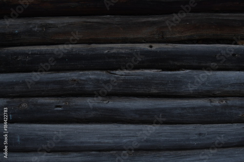 Background Pattern, Closed Up of Old Brown Wooden Logs with Copy Space for Text Decorated.