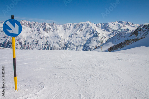 Slope on the skiing resort
