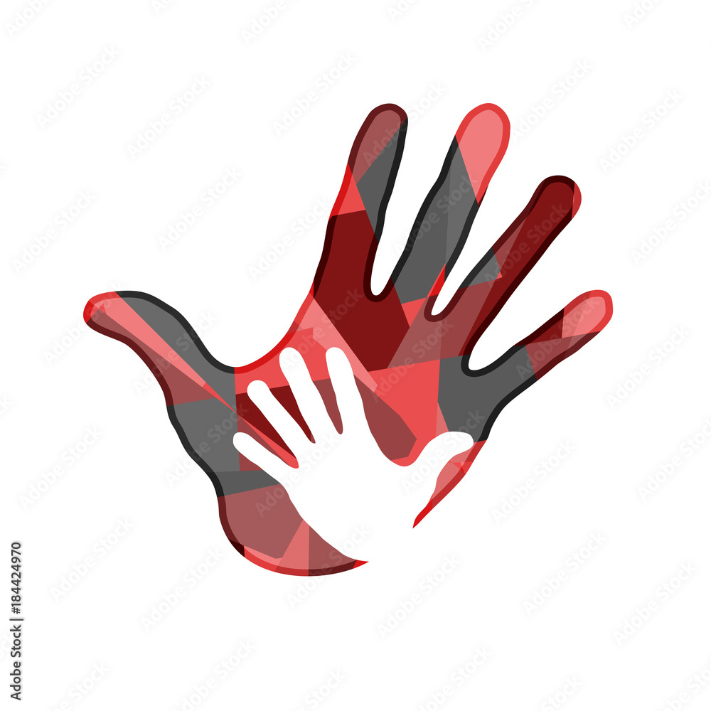 Family. Child and parent’s hands, vector Family. Child and parent’s hands, vector