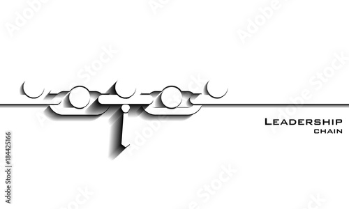 Leadership chain concept, vector