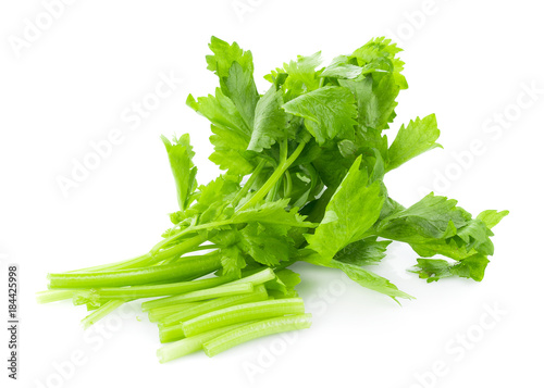 Fresh celery isolated on white background