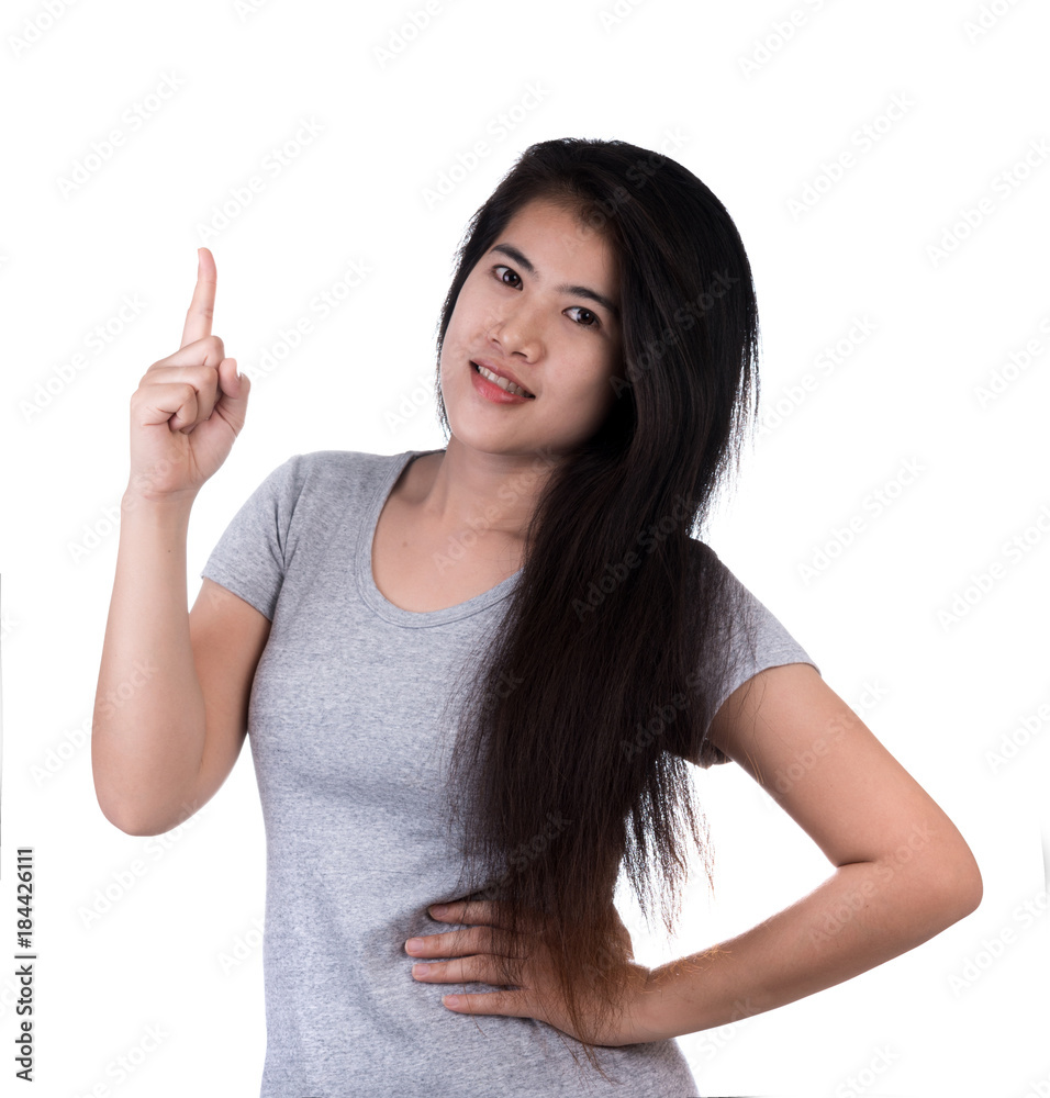 Portrait of smiling business woman isolated on white background Portrait of smiling business woman isolated on white background