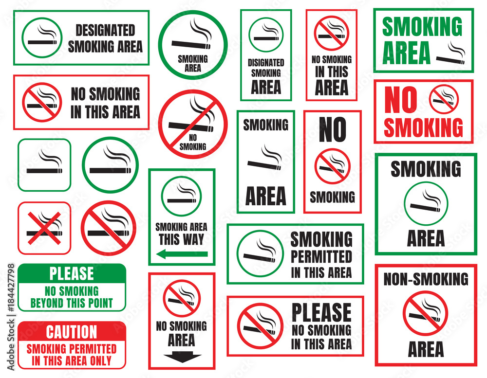 No smoking and Smoking area