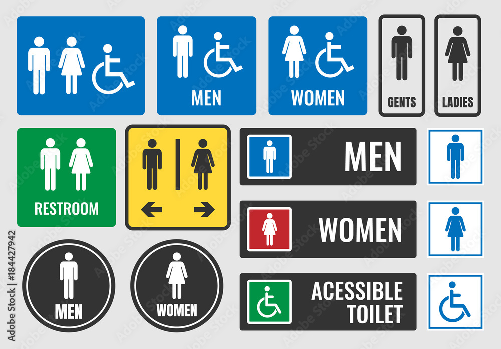 toilet signs and restroom icons, wc symbols toilet signs and restroom icons, wc symbols