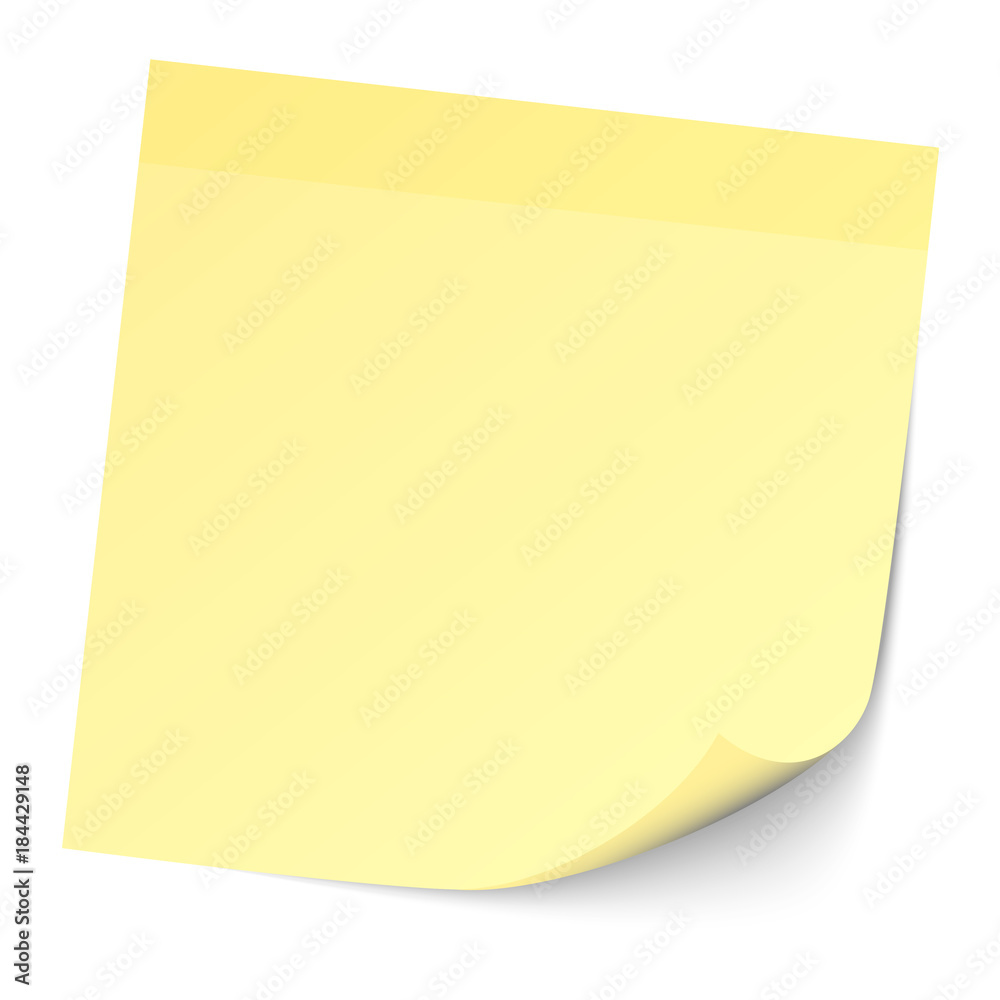 Single Light Yellow Stick Note Single Light Yellow Stick Note