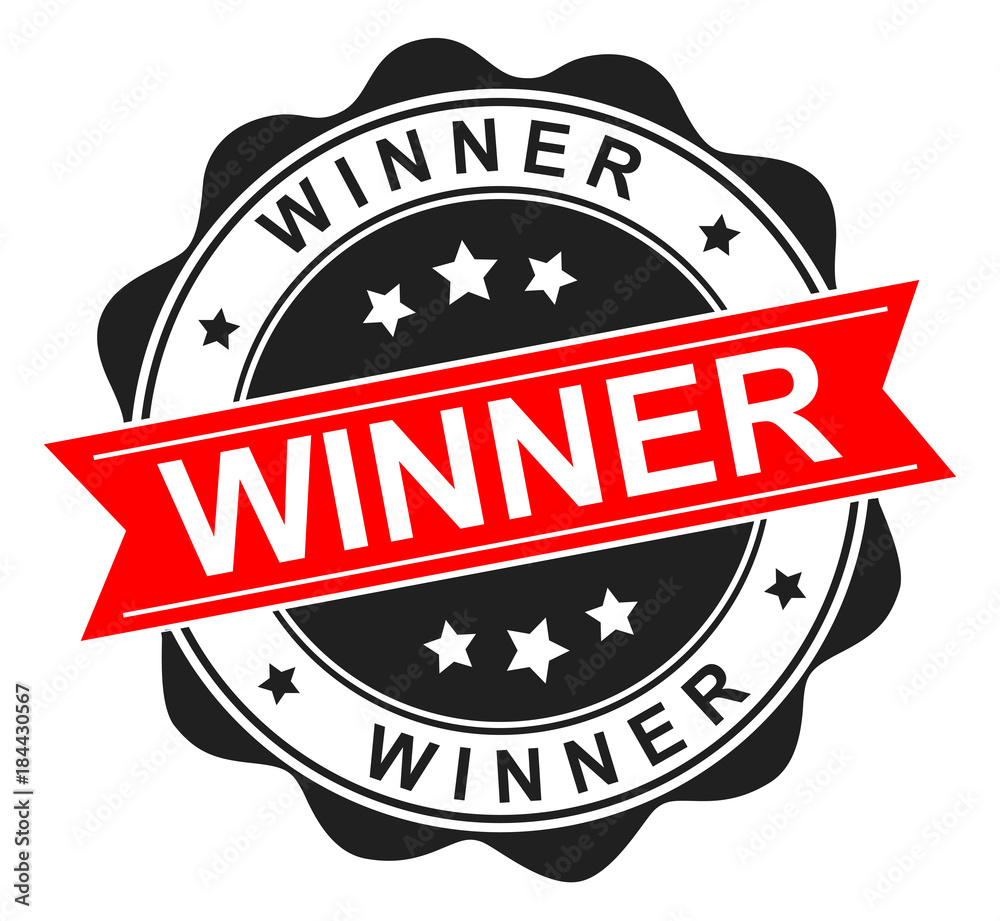 Obraz premium winner stamp, Vector illustration.