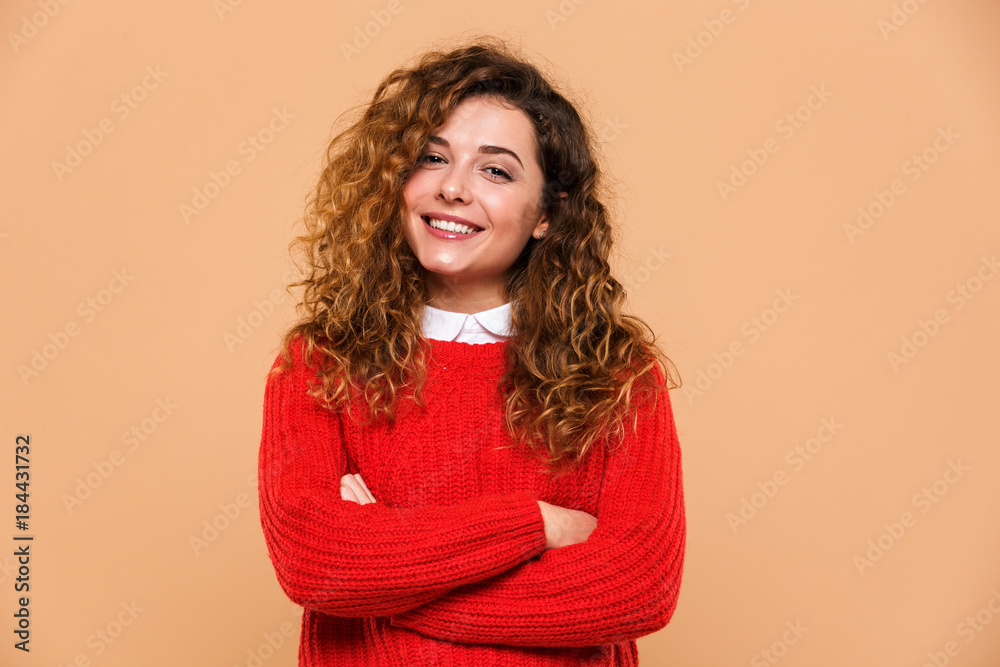 Portrait of a joyful young girl Portrait of a joyful young girl