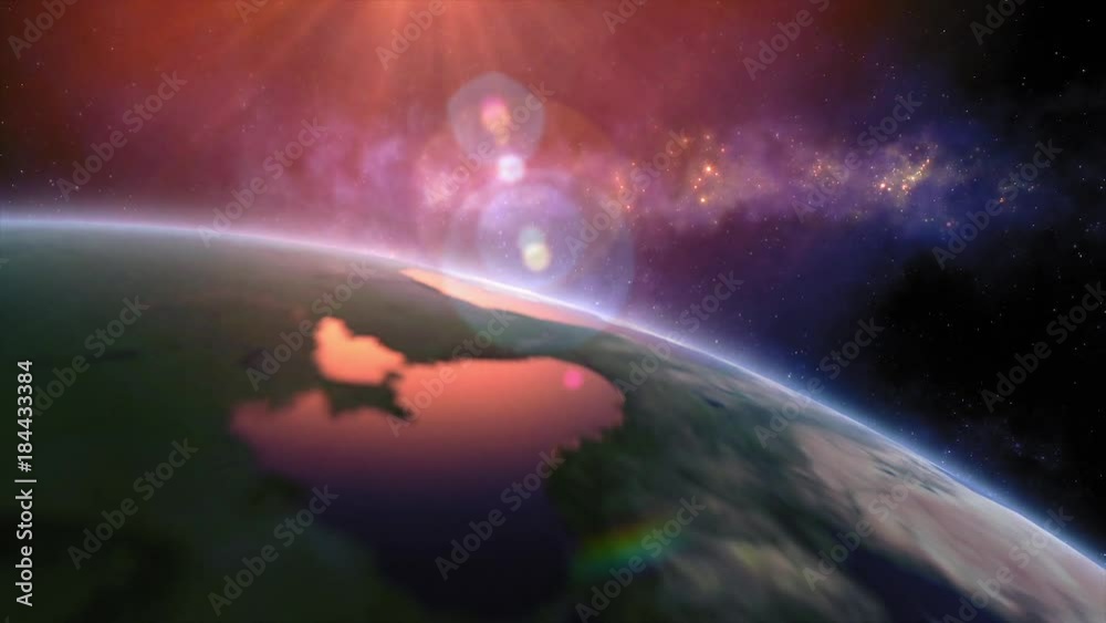 Green Planet title - the Earth from space showing all they beauty