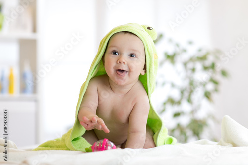 Baby boy wearing diaper and...