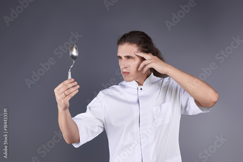 Young doctor background isolated