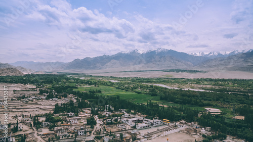 aerial view of Leh cityscape and beautiful mountains in Indian Himalayas © LIGHTFIELD STUDIOS