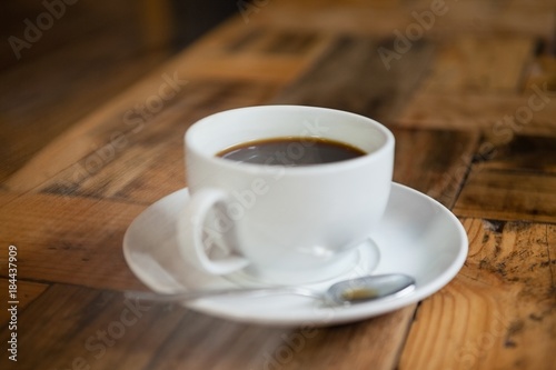 Close up of black coffee on wooden table © WavebreakMediaMicro