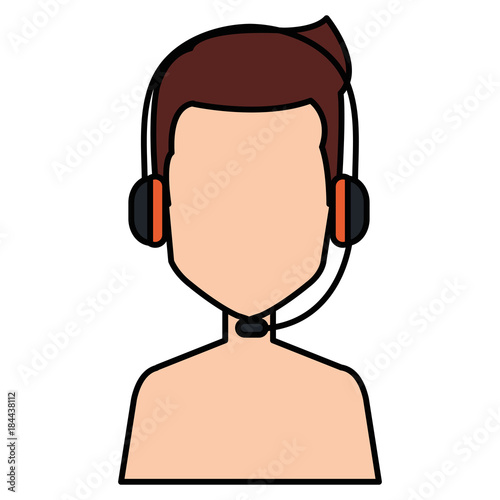 call center agent shirtless avatar character