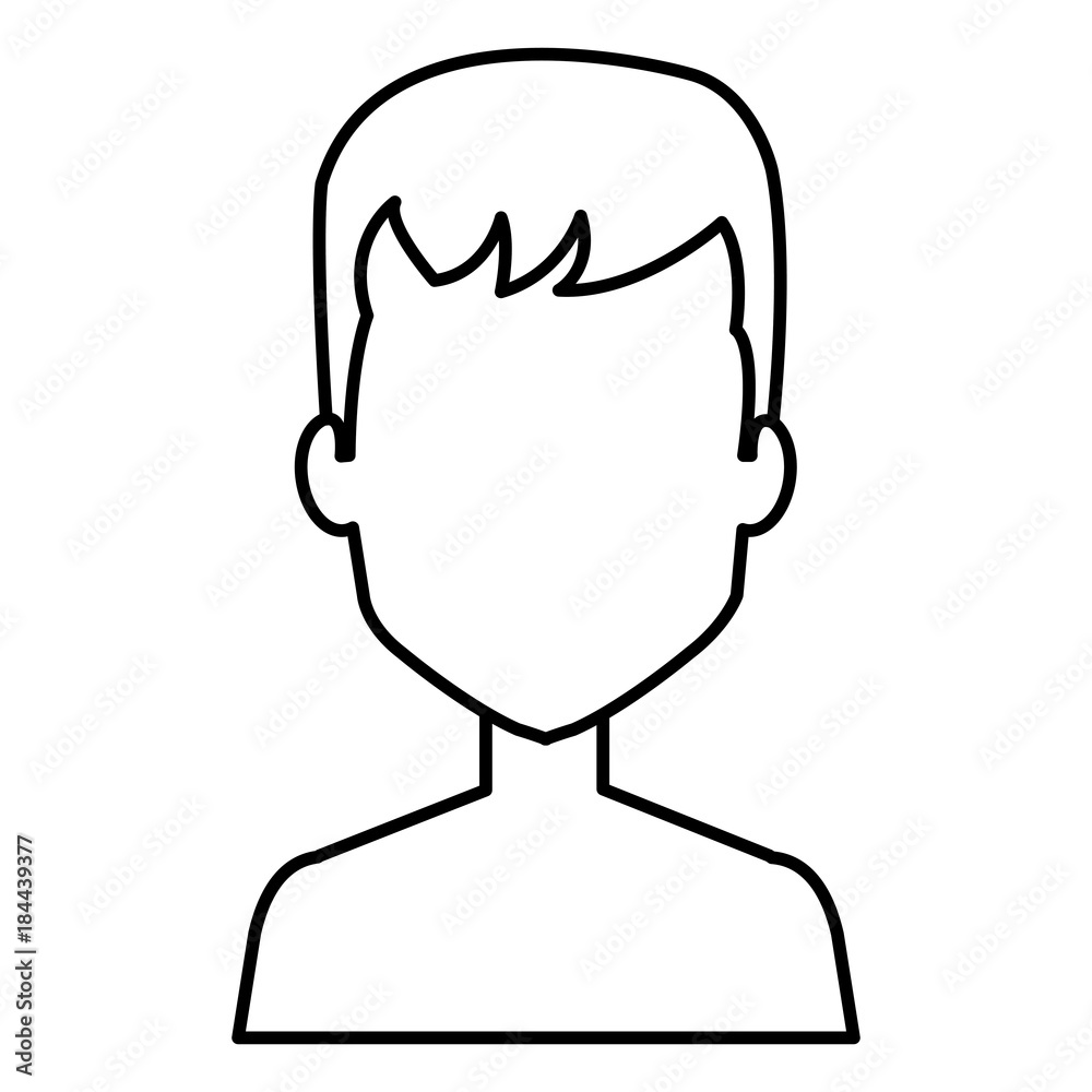 young man shirtless avatar character vector illustration design young man shirtless avatar character vector illustration design