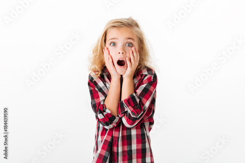 Portrait of a shocked little girl