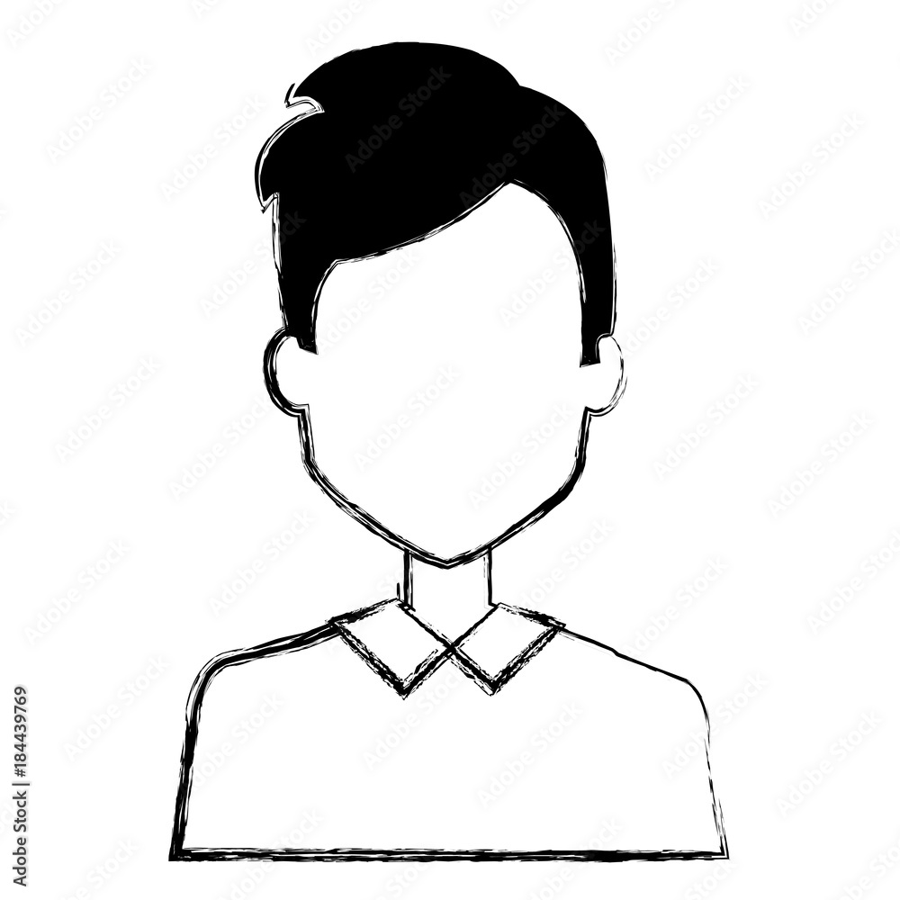 Fototapeta premium young man model avatar character vector illustration design