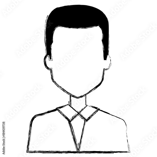 young man model avatar character vector illustration design
