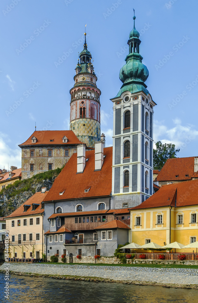 view with two tower, Cesky Krumlov