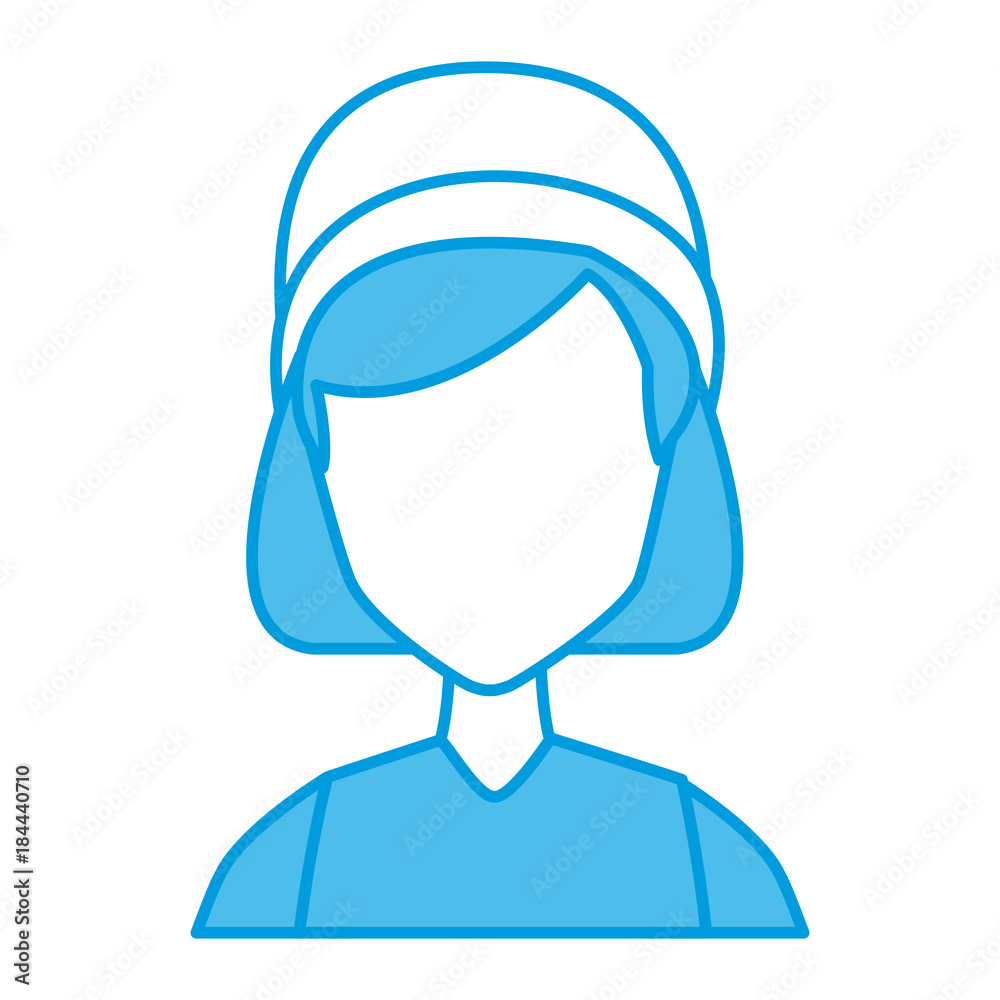 Young woman faceless icon vector illustration graphic design Young woman faceless icon vector illustration graphic design