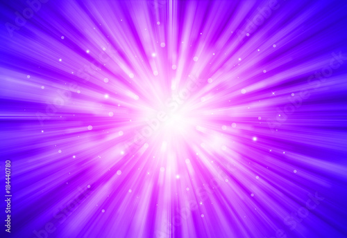 Purple glitter sparkles rays lights bokeh festive elegant abstract background.